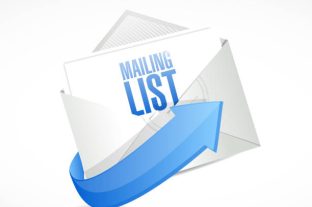 Mailing list email illustration design over a white background Mailing list email illustration design over a white background